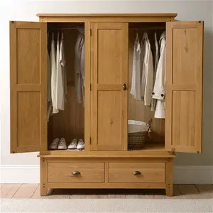 Oakland Rustic Oak New Triple Wardrobe