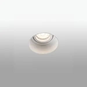 Luminosa Hyde White Tiltable round recessed Downlight Trimless, GU10