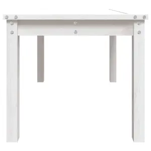 Berkfield Garden Table White 82.5x50.5x45 cm Solid Wood Pine