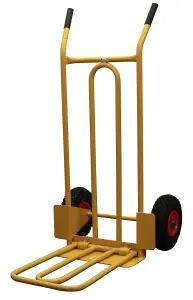 CGV380 Pneumatic Heavy Duty Folding and Fixed Toe Sack Truck with Pneumatic Wheels, 200kg Capacity