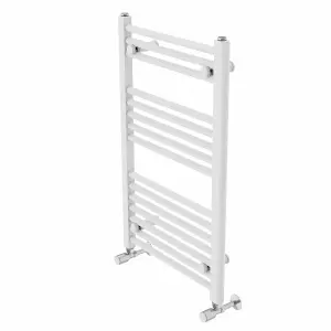 Rinse Modern Bathroom Heated Towel Rail Ladder Radiator 800x500mm Straight for Bathroom Kitchen White