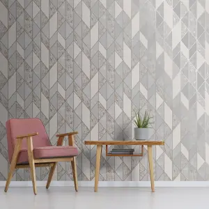 Superfresco Milan Rose gold effect Geometric Smooth Wallpaper