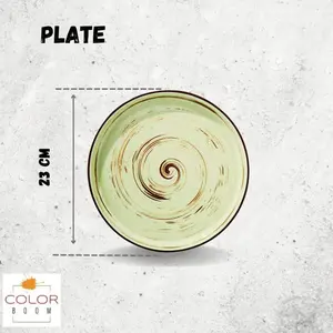 Wilmax Colourboom 23cm Round Plate 23cm (Set of 6) Pistachio