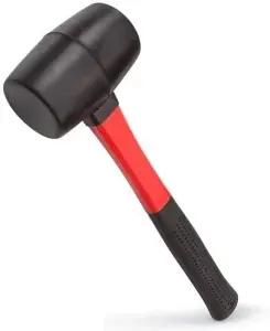 New Hammer Mallet Rubber Grip Handle Diy Fibre Shaft Heavy Duty Strong Lightweight