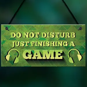 Novelty Gaming Sign For Dad Son Boys Bedroom Man Cave Wall Art Gamer Gift