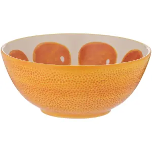 World Foods Orange Round Bowl 21.5cm