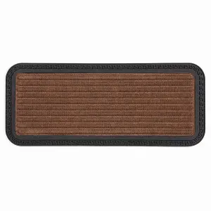 Millbrook Backed Polypropylene Mat 25x60cm Beige Stripe Embossed Mat