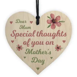 Red Ocean Mothers Day Gift For Mum Novelty Wood Heart Mother's Day Gift For Her Mum Gift