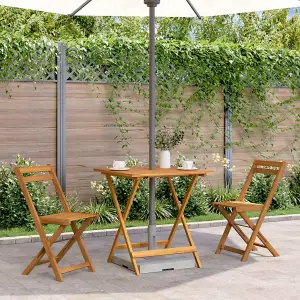 vidaXL Folding Garden Table 70x70x75 cm Solid Acacia Wood