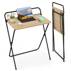 Costway Folding Computer Desk Compact Home Office Writing Desk Versatile Study Desk