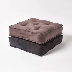 Homescapes Chocolate Brown Faux Suede Armchair Booster Cushion