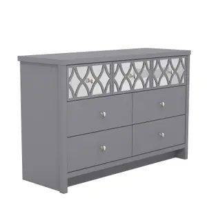 GFW Arianna 3+4 Drawer Chest Cool Grey