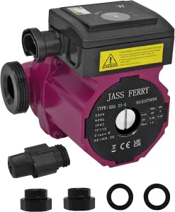 JASSFERRY Central Heating Pump Automatic Hot Water Heat Circulation System Boiler Replacement 15-50 15-60 Power Moniter 1-1/2"