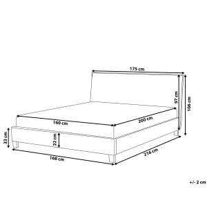 Fabric EU King Size Bed Beige SENNEZ