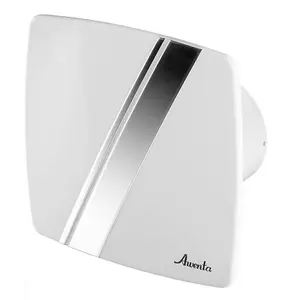 Awenta 100mm Pull Cord LINEA Extractor Fan White ABS Front Panel Wall Ceiling Ventilation