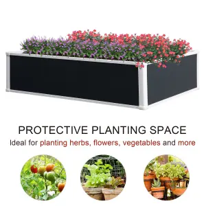 Outsunny Garden Raised Bed Planter Grow Containers Flower Pot PP 120 x 90cm