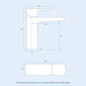 Nes Home Brushed Brass Basin Mono Mixer Tap & Slotted Waste