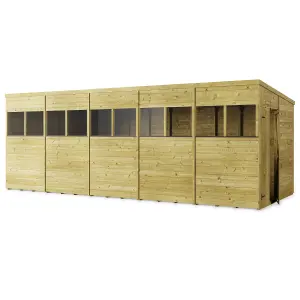 Store More Tongue and Groove Pent Shed - 20x8 Windowed