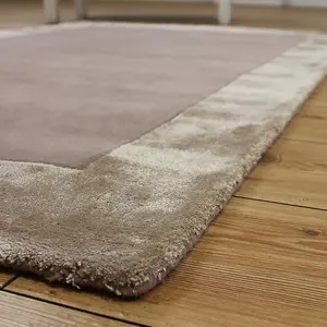 Sand Bordered Handmade Modern Wool Easy to clean Bedroom Dining Room And Living Room Rug-80cm X 150cm