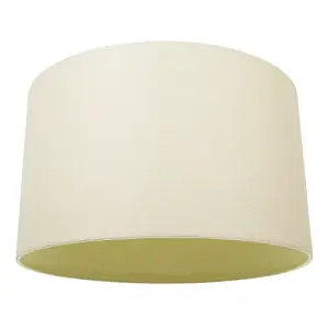 Modern Designer Cream Linen Fabric Lamp Shade with Inner Matching Cotton Lining