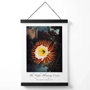 Vintage Floral Exhibition -  Night-Blooming Flower Medium Poster with Black Hanger