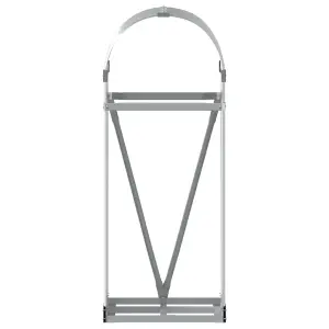 Log Holder Silver 40x45x100 cm Galvanised Steel