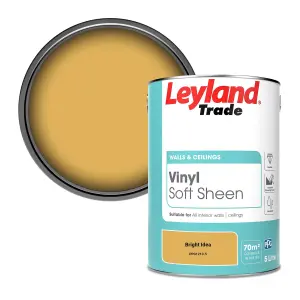 Leyland Trade Vinyl Soft Sheen Walls & Ceilings Emulsion Paint Bright Idea (PPG1210-5) - 5L