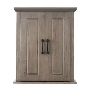 Teamson Home Wall Mounted Bathroom Medicine Cabinet with 2 Doors, Bathroom Storage, Salt Oak