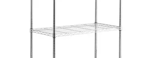 Economy Metal Chrome Wire Shelving Unit 4 tier 1360mm H x 907mm W x 355mm D