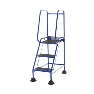 TUFF Express Easy Glide Steps- 3 Tread - Blue - Anti-Slip