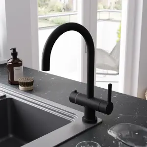 GoodHome Aji Matt Black Boiling water tap