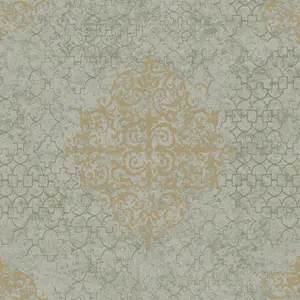 Lustre Collection Metallic Embossed Damask Wallpaper Roll