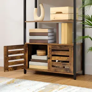 Alexys Bookcase Rustic Brown