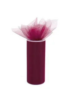 TULLE 23MX15CM - Trim: Tulle: 23m x 15cm: Burgundy - Occasions -- Bulk