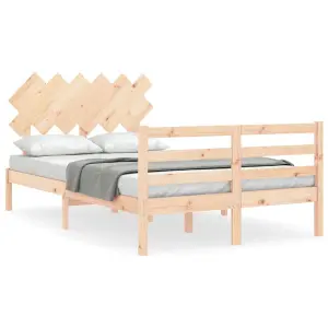 Berkfield Bed Frame with Headboard 120x200 cm Solid Wood