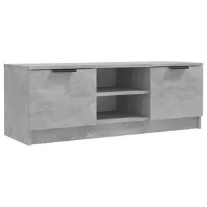 vidaXL TV Cabinet Concrete Grey 102x35x36.5 cm Engineered Wood