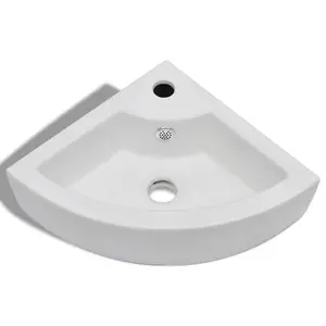 Berkfield Wash Basin with Overflow 45x32x12.5 cm White