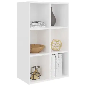 Berkfield Book Cabinet/Sideboard White 66x30x97.8 cm Engineered Wood