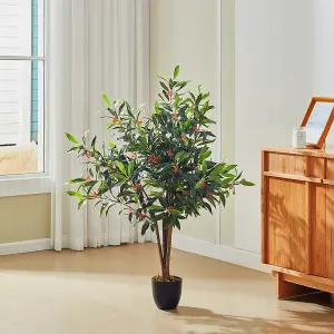 120cm H Garden Decoration Artificial Green Olive Tree with Pot