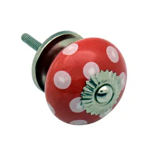 Nicola Spring - Round Ceramic Cabinet Knob - Spot