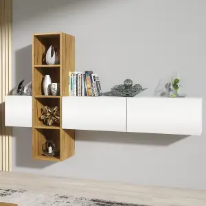 TV Unit 180 cm Modern Wall TV Stand Living Room Cabinet Matt Doors