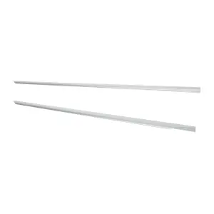 GoodHome Andali Silver Kitchen cabinets Straight Edge Handle (L)99.7cm (D)21mm, Pack of 2