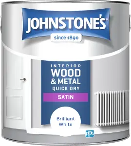 Johnstone's Quick Dry Satin Brilliant White 2.5L