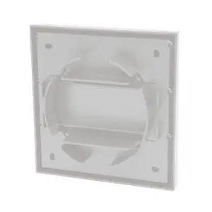 White Hooded Extractor Fan Vent Grille Cowl with Back Draught Shutter 4" 100mm