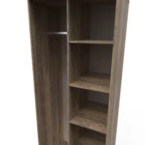 Fuji Open Wardrobe in Vintage Oak (Ready Assembled)