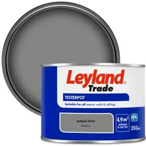 Leyland Trade Vinyl Matt Walls & Ceilings Emulsion Paint Antique Silver (PPG1002-5) 350ml Tester