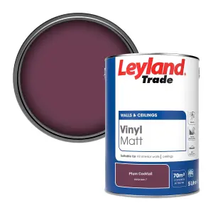 Leyland Trade Vinyl Matt Walls & Ceilings Emulsion Paint Plum Cocktail (PPG1044-7) 5L