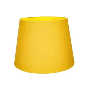 Traditional Linen Fabric Drum Shade for Pendant & Lampshade Yellow / 22cm H x 35cm W x 35cm D