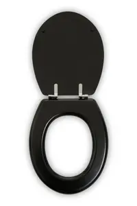 Maison by Premier Brooks Black Panel Effect Toilet Seat