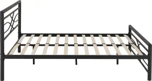 Kelly 5ft Metal Bed Frame in Black Finish